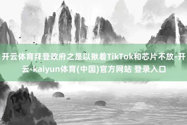 开云体育拜登政府之是以揪着TikTok和芯片不放-开云·kaiyun体育(中国)官方网站 登录入口