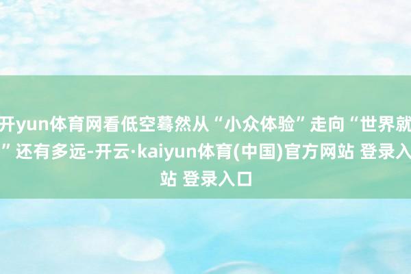 开yun体育网看低空蓦然从“小众体验”走向“世界就业”还有多远-开云·kaiyun体育(中国)官方网站 登录入口
