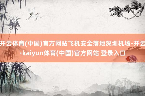 开云体育(中国)官方网站飞机安全落地深圳机场-开云·kaiyun体育(中国)官方网站 登录入口